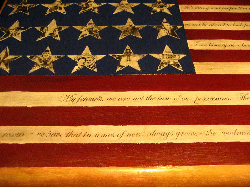 Erik's custom commission for President Bush and the First Lady Barbara Bush: a handcrafted cedar chest honoring his service during WWII.